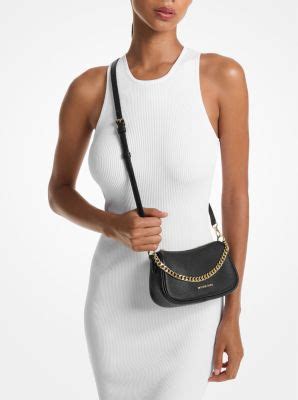 michael kors carmela bag black|Carmela Small Pebbled Leather Convertible Crossbody Bag.